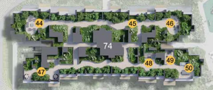 Block 74 sky terrace plan, 9th storey