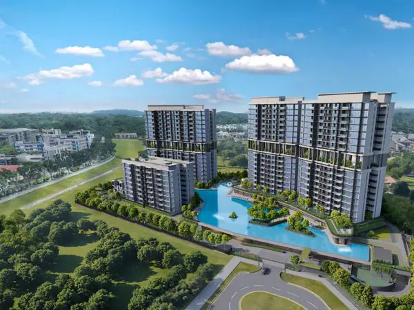 Lentor Gardens Residences and surrounding greenery, artist’s impression